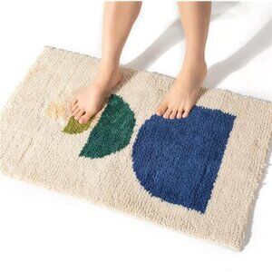 Boho Bathroom Rugs Non-Slip Abstract Bath Rugs Microfiber Cute Mat